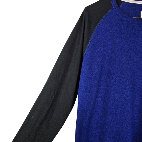 RAG & BONE Men's Navy Cobalt Colorblock Long Sleeve Flame Jersey Sweatshirts XL - Picture 10 of 12